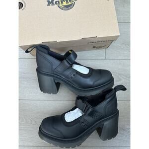 Dr. Martens Women's Eviee Tech Strap Mary Jane Heeled Shoes Black 10 women’s NEW